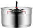 WMF cookware Ø 24 cm approx. 5,6l Premium One Inside scaling vapor hole Cool+ Technology metal lid Cromargan stainless steel brushed suitable for all stove tops including induction dishwasher-safe