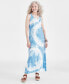 Фото #1 товара Women's Tie-Dye Knit Maxi Dress, Created for Macy's