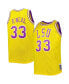 Men's 1990/91 Shaquille O'Neal Gold LSU Tigers Big and Tall Swingman Jersey