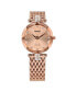 ფოტო #1 პროდუქტის Facet Strass Swiss Rose Gold Plated Ladies 30mm Watch