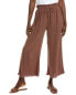 Фото #1 товара Bella Dahl Smocked Ruffle Waist Wide Leg Crop Pant Women's