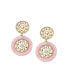 ფოტო #1 პროდუქტის Women's White Circular Drop Earrings