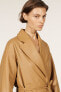 Leather coat with belt - limited edition