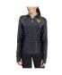 Women's Navy Michigan Wolverines Bikram 1/4 Zip Long Sleeve Jacket