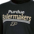 NCAA Purdue Boilermakers Women's Crew Neck Fleece Double Stripe Sweatshirt - L