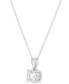 ფოტო #4 პროდუქტის Diamond Solitaire 18" Pendant Necklace (5/8 ct. t.w.) in 14k White Gold