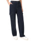 ფოტო #3 პროდუქტის Petite Seamed High-Rise Denim Cargo Pants