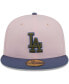 Фото #3 товара Men's Pink, Blue Los Angeles Dodgers Olive Undervisor 59FIFTY Fitted Hat