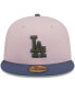 ფოტო #3 პროდუქტის Men's Pink, Blue Los Angeles Dodgers Olive Undervisor 59FIFTY Fitted Hat