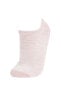 Kadın Çok Renkli Desenli 3'Lü Patik Çorap V5126AZ21AU