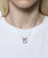 Фото #5 товара Swarovski silver-Tone Crystal 16-1/2" Adjustable Pendant Necklace