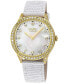 ფოტო #1 პროდუქტის Women's Morcote Swiss Quartz White Leather Watch 36mm