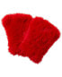 Surell Accessories Faux-Fur Knit Fingerless Mittens Women's