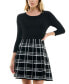 ფოტო #1 პროდუქტის Juniors' Double-Knit Sweater Dress