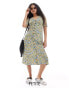 Nobody's Child Petite Alexa midi dress in yellow floral