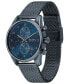 ფოტო #2 პროდუქტის Men's Chronograph Skymaster Blue Ion-Plated Mesh Steel Bracelet Watch 44mm
