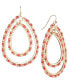 ფოტო #1 პროდუქტის Mixed-Metal Crystal Double Oval Earrings, Created for Macy's