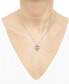 ფოტო #2 პროდუქტის Lab Grown Diamond Double Heart Halo Pendant Necklace (1-1/4 ct. t.w.) in 14k White Gold, 16" +2" extender