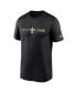 Фото #1 товара Men's Black New Orleans Saints Horizontal Lockup Legend T-shirt