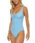 Фото #3 товара Women's V-Wire Color Code One-Piece Swimsuit