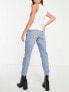 Фото #3 товара River Island Maternity slim mom jean with rips in medium denim