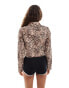 Monki lightweight jacket in leopard print