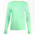 Фото #1 товара Футболка Diadora Core Running Crew Neck Long Sleeve Athletic T-Shirt Женская Зеленая Casual