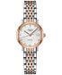 ფოტო #1 პროდუქტის Women's Swiss Automatic Elegant Diamond Accent 18k Gold & Stainless Steel Bracelet Watch 25mm