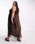 Фото #4 товара ASOS DESIGN Curve soft shirred cami midi sundress in animal print