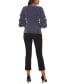 ფოტო #4 პროდუქტის Women's Glitter-Knit Tiered-Sleeve Surplice Top