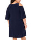 ფოტო #4 პროდუქტის Plus Size Embellished Cold-Shoulder Dress