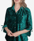 Petite Emerald Isle Crushed Velvet Emerald Shirt Зеленый, PXL - фото #5