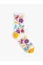 Çiçekli Soket Çorap Işleme Detaylı