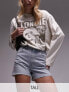 Фото #1 товара Topshop Tall comfort stretch denim short in bleach