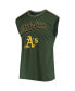 Фото #3 товара Men's Threads Green Oakland Athletics Softhand Muscle Tank Top