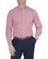 Men's Mini Gingham Cotton Stretch Long Sleeve Shirt