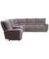 Фото #8 товара Deklyn 129" 6-Pc. Zero Gravity Fabric Sectional with 3 Power Recliners & 1 Console, Created for Macy's