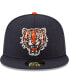 Фото #4 товара Men's Navy Detroit Tigers Cooperstown Collection Wool 59FIFTY Fitted Hat