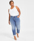 ფოტო #1 პროდუქტის Slim Tech Rolled-Cuff Boyfriend Jeans, Created for Macy's