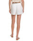 Фото #3 товара Bella Dahl Smocked Waist Flowy Linen Short Women's White M