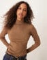 Фото #1 товара JDY roll neck jumper in light brown