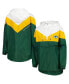 ფოტო #1 პროდუქტის Women's White, Gold Green Bay Packers Staci Half-Zip Hoodie Windbreaker Jacket
