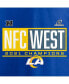 Фото #5 товара Men's Royal Los Angeles Rams 2021 Nfc West Division Champions Blocked Favorite T-shirt