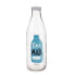 Glass Bottle Transparent Metal Glass 1 L Milk (6 Units)