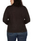 ფოტო #2 პროდუქტის Black Label Plus Size Motorcycle Sweater Jacket