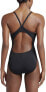 Фото #4 товара Nike 169897 Womens Crisscross Back Solid One Piece Swimsuits Black Size 22