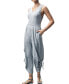 ფოტო #1 პროდუქტის Women's Sleeveless V-Neck Wide Leg Jersey Jumpsuit