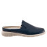 Фото #1 товара Trotters Uma T2238-400 Womens Blue Leather Slip On Mule Flats Shoes 8.5