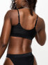 Фото #3 товара South Beach mix and match cut out crop bikini top in black