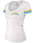 ფოტო #3 პროდუქტის Women's Justin Herbert White Los Angeles Chargers Name Number V-Neck T-shirt